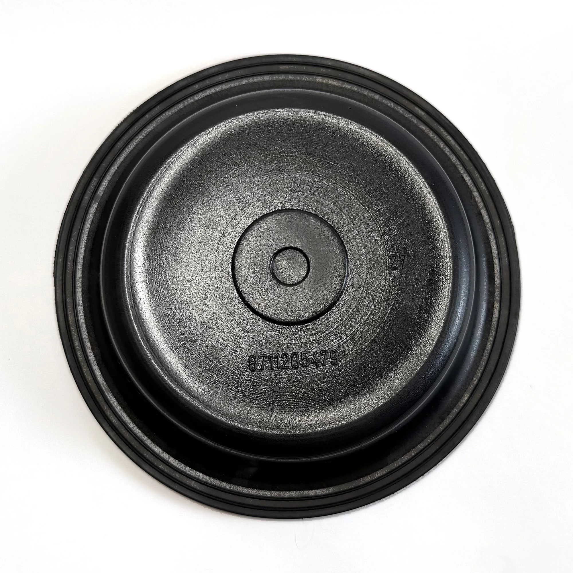 Viaforta VF-27LS — Type 27 long stroke air brake chamber diaphragm — front face, with the moulded part number